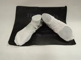 Quinn -- Stretch Canvas Split Sole Ballet -- White Top Rated