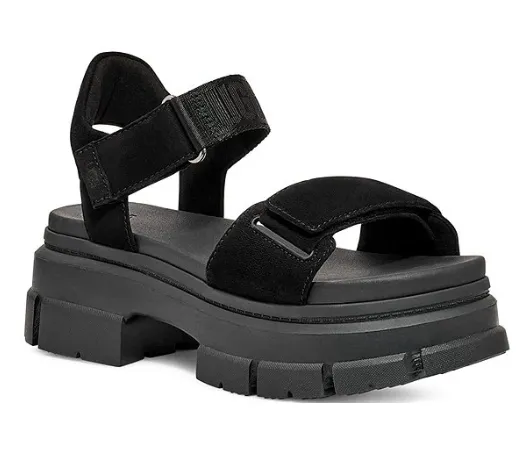 Field Fast Fitness Vibe UGG Ashton Leather Ankle Strap Platform Sandals