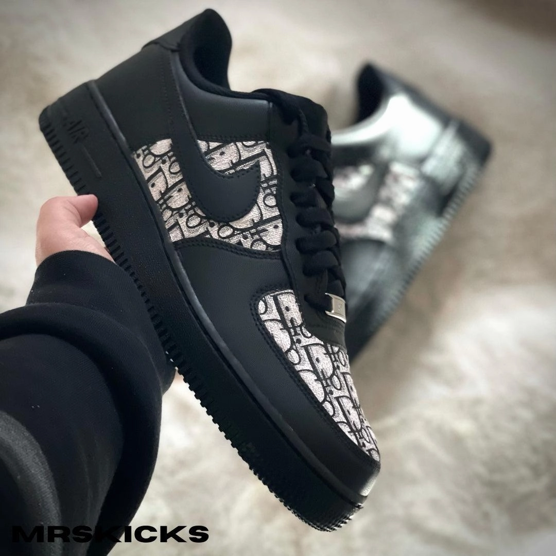 Custom Black CD Airforce 1 Bounce Edge Foot Glow