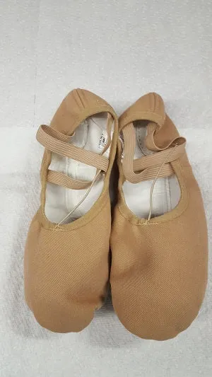Wendy -- Canvas Split Sole Ballet -- Jazzy Tan Teen Edge