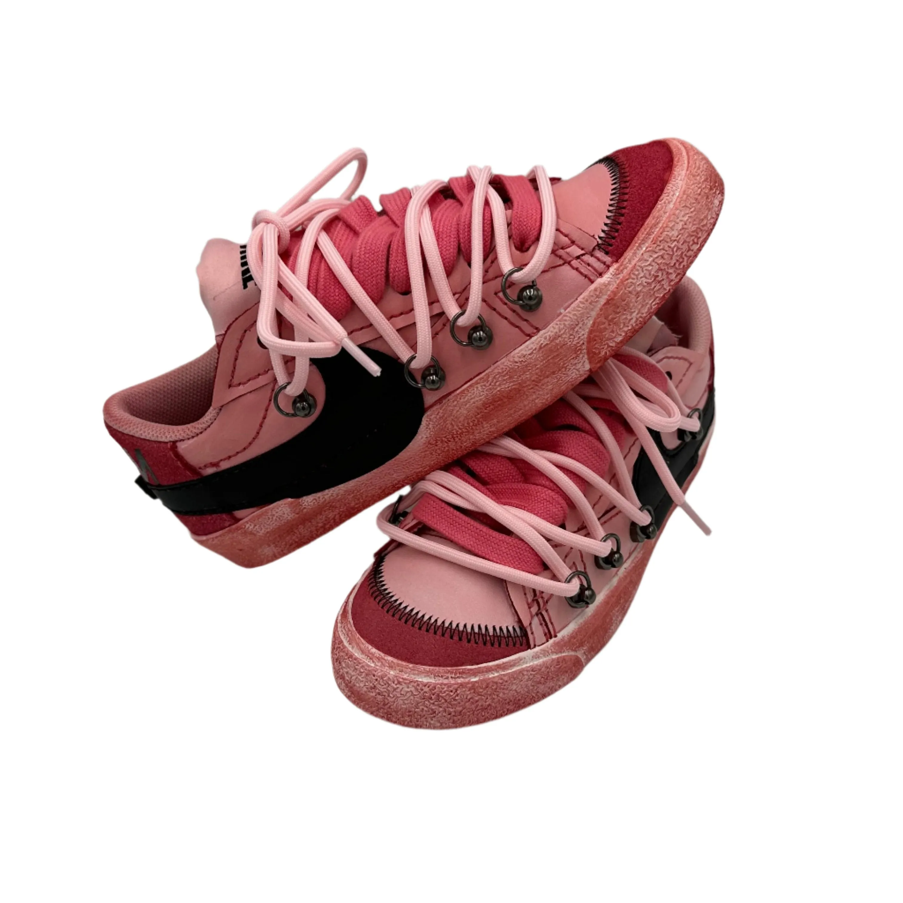 Busy Path Nike Blazer Low '77 Jumbo Scarlet Red ??Over Laces Pink??