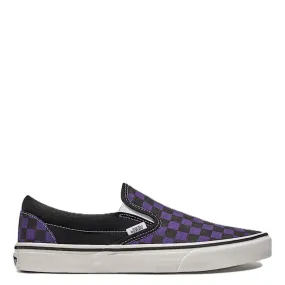Vans Checkerboard Classic Slip-On in Black/Gothic Grape Rich Glow Comfort support