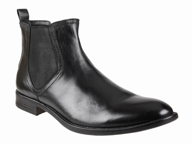 Anton -- Men's Flat Heel Dress Boot -- Black Modern Edge