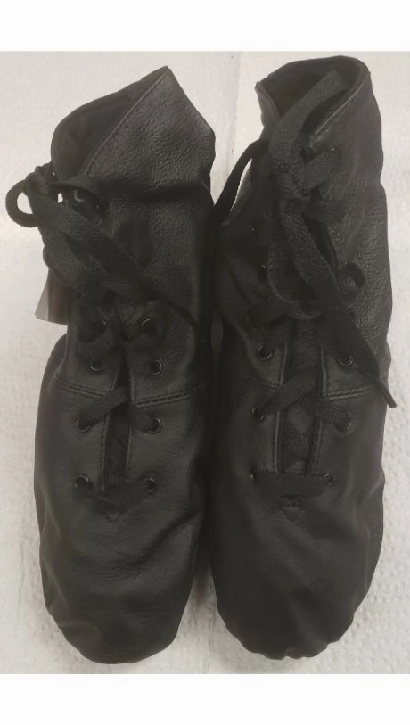 Raleigh -- Pig Leather Split Sole Jazz Boot, Suede Sole -- Black Weatherproof