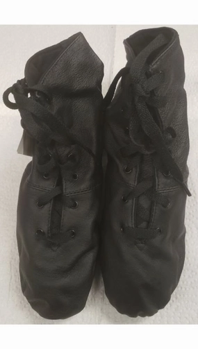 Raleigh -- Pig Leather Split Sole Jazz Boot, Suede Sole -- Black Weatherproof