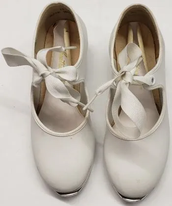 Deep Shade Heart Glow Yazmine III Jr. -- Children's Economy Tap Oxford -- White