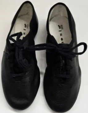 Slip Resistant Oxfords Simple Leather Jarvis Jr. -- Children's Full Sole Jazz Oxford, Suede Sole -- Black