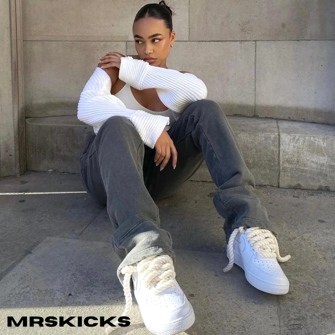 Custom Rope cream Airforce 1 Abrasion resistant