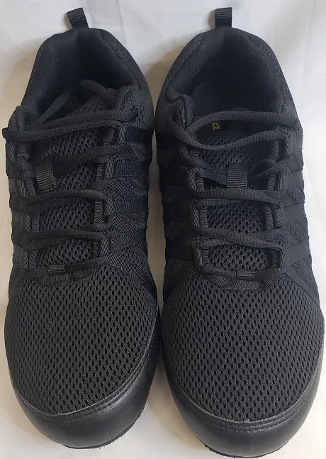 Zoom II -- Mesh and PU Full Sole Dancesneaker -- Black Good Traction Early Jog